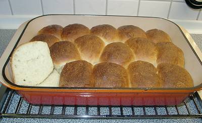 Dinner Rolls, aufgeschnitten