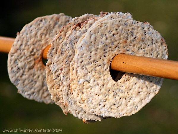 rundes Sonnenblumen-Knäckebrot