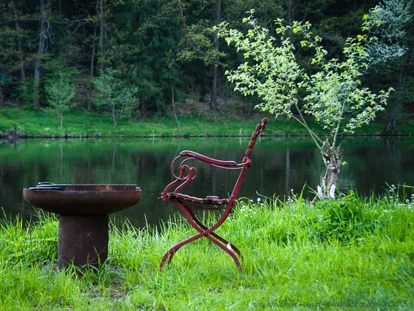 Am Campingplatz in Pirka, am Regen