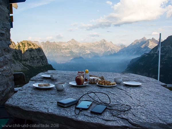 Frühstück Capanna d'Efra