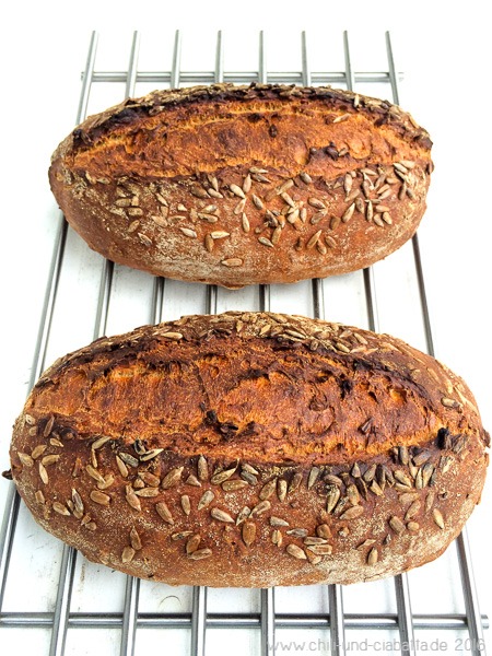 Sonnenblumenbrot mit Poolish
