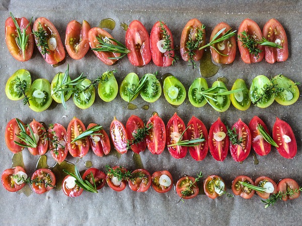 Tomaten vor Ofengang
