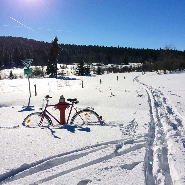 Fahrrad Schnee