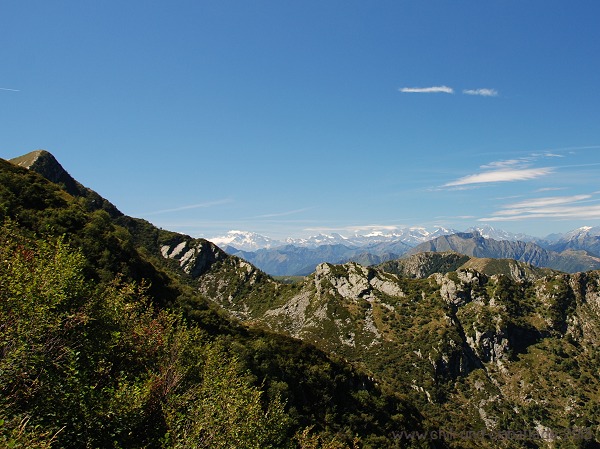 Berge Richtung Monte Rosa-Massiv