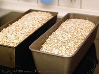 Bread in loaf pans