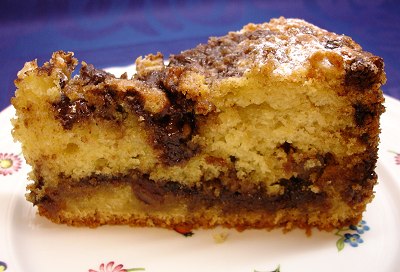 Schokoladen-Pecan-Streuselkuchen