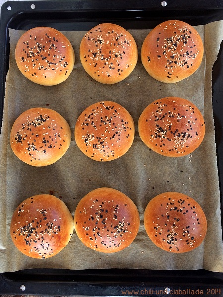 Hamburger Brötchen – Burger Buns – Chili und Ciabatta