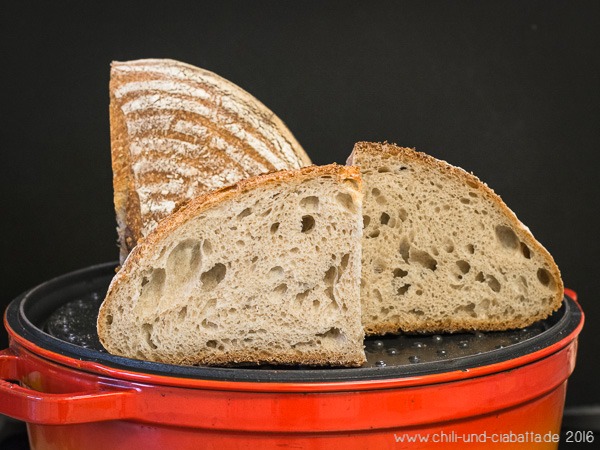 Großes Topfbrot, Anschnitt