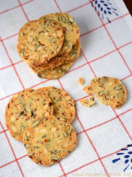Kürbiskern-Speck-Cookies