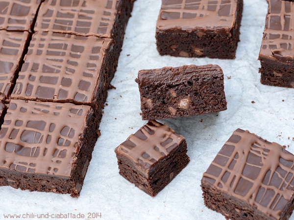 Milchschokolade-Erdnussbutter-Trüffel-Brownies